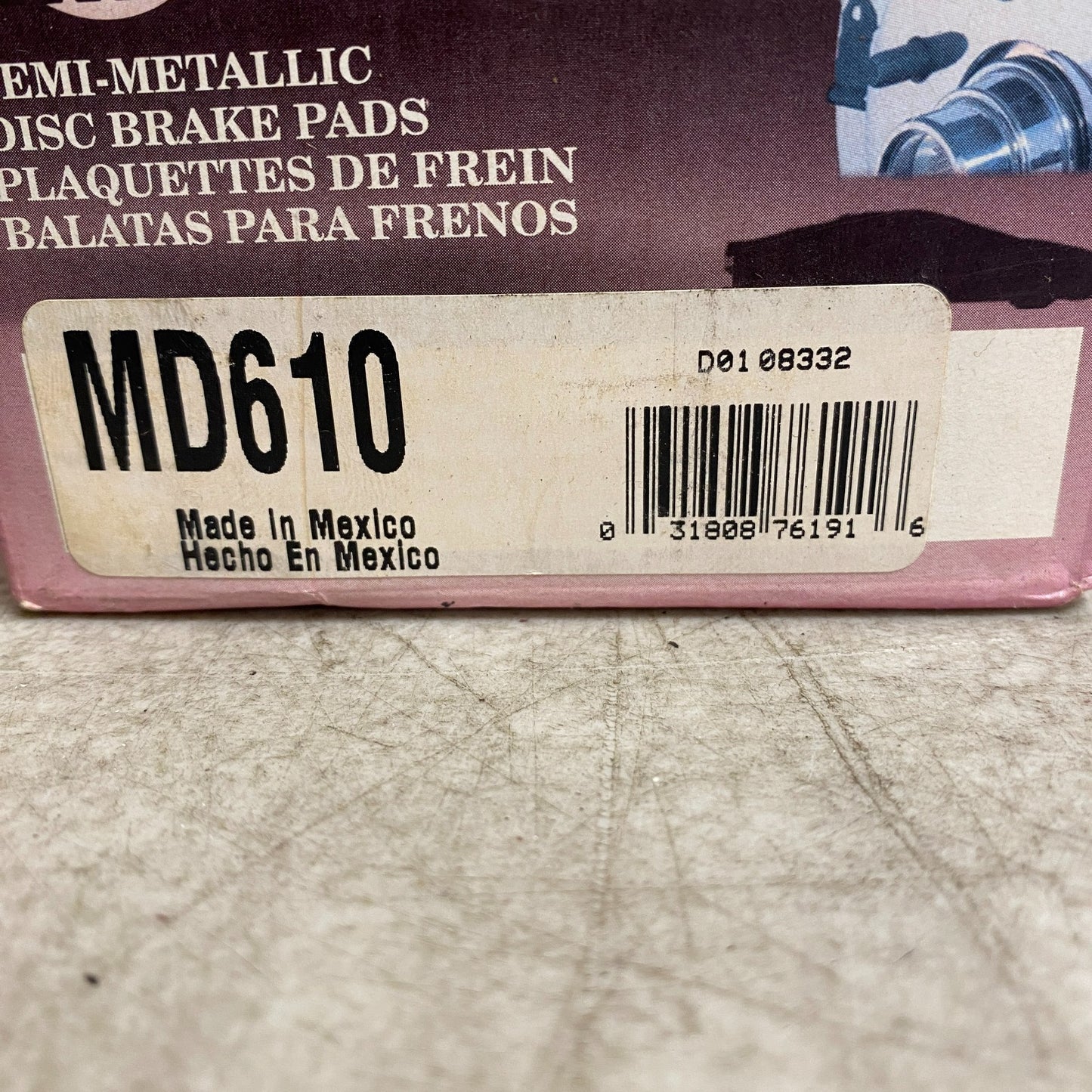 Parts Master MD610 Rear Brake Pads Semi-Metallic 1993-2007 Ford Taurus Sable
