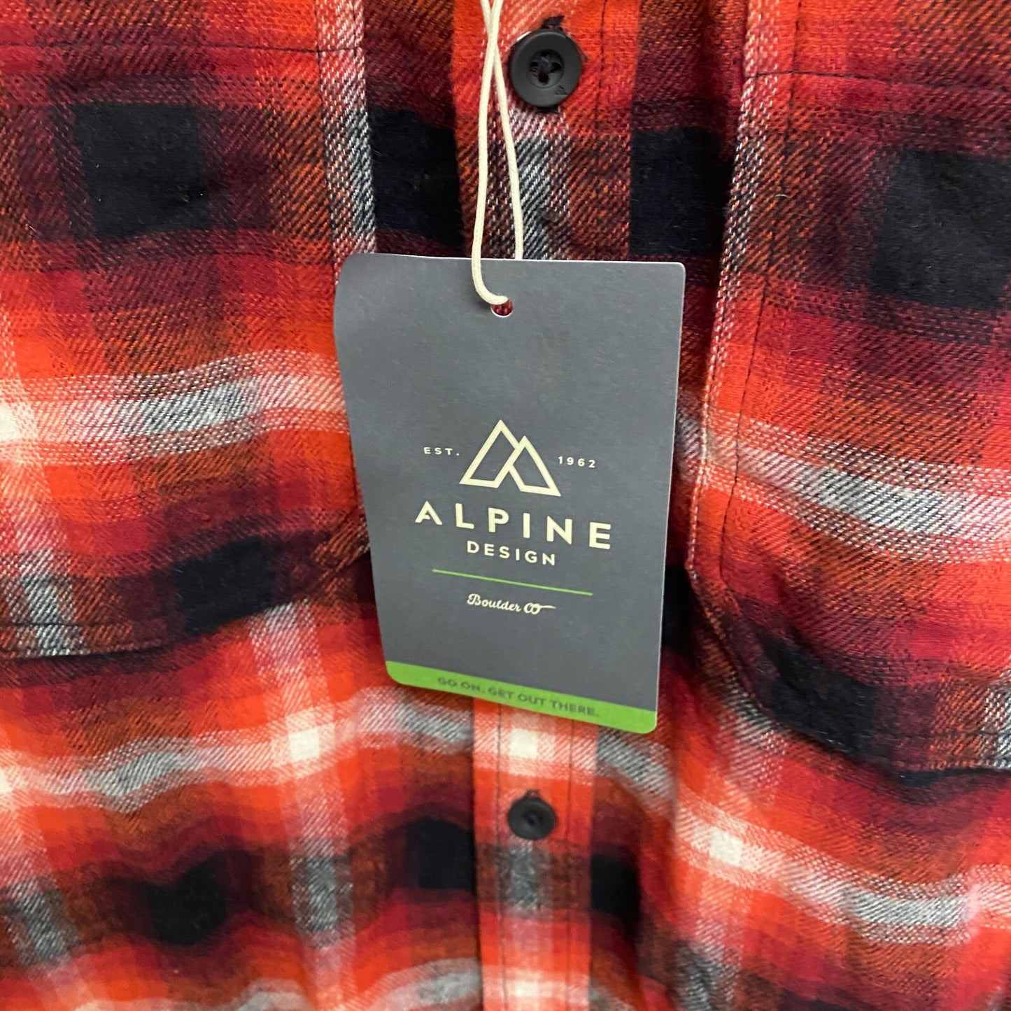 Alpine Design Men's AD M Brushed Flannel Long Sleeves Red Hickory Plaid ADM23300