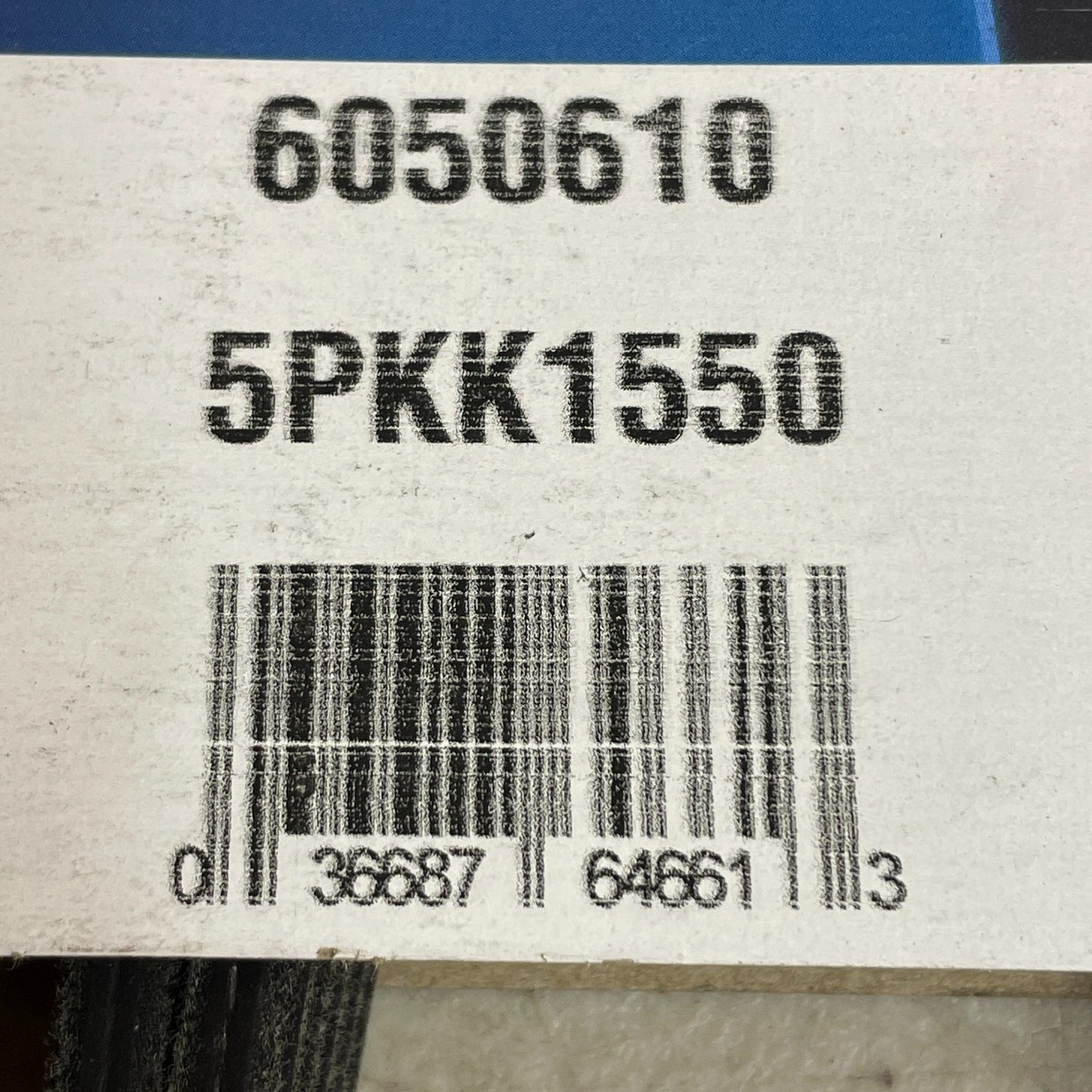 Dayco Double-Sided Serpentine Belt 5-Rib 61.02 Inch Length Model 6050610