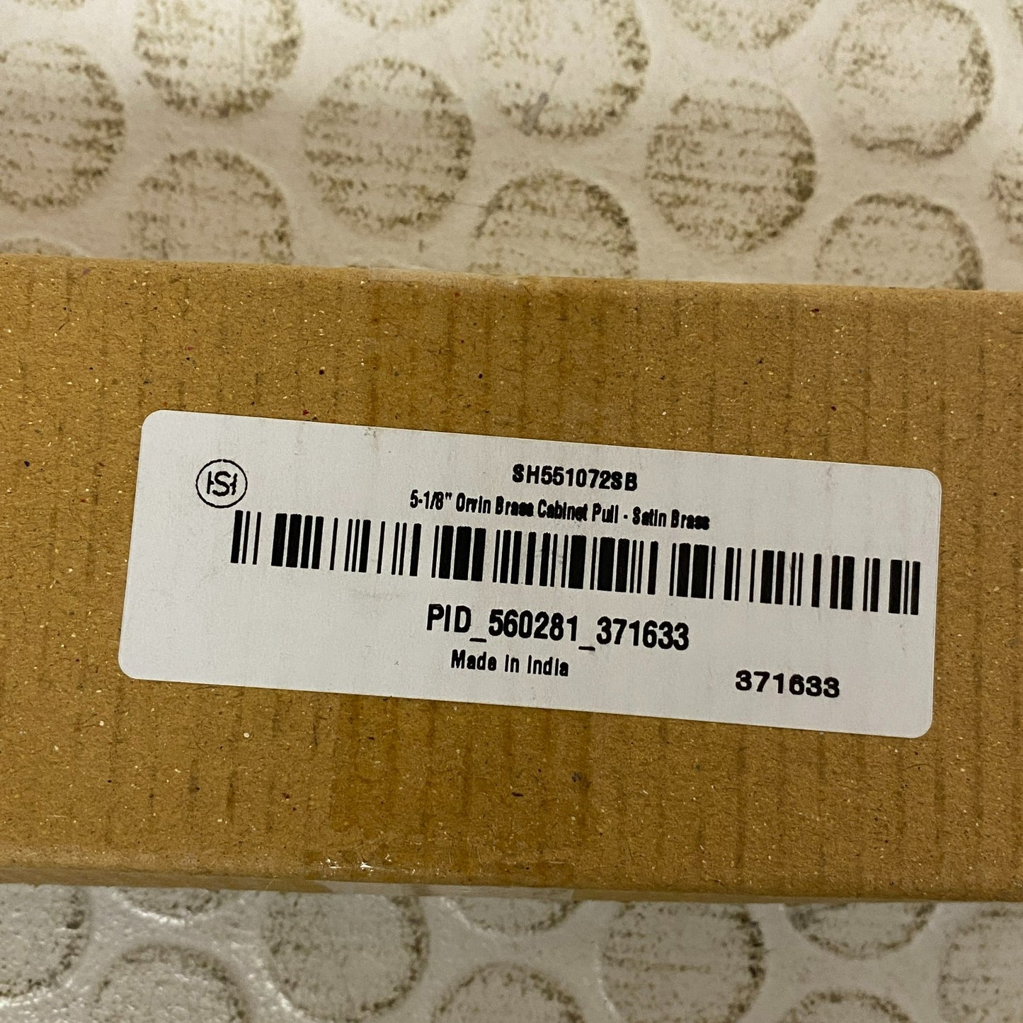 Signature Hardware 5-1/8" Orvin Brass Cabinet Pull - Satin Brass SH551072SB