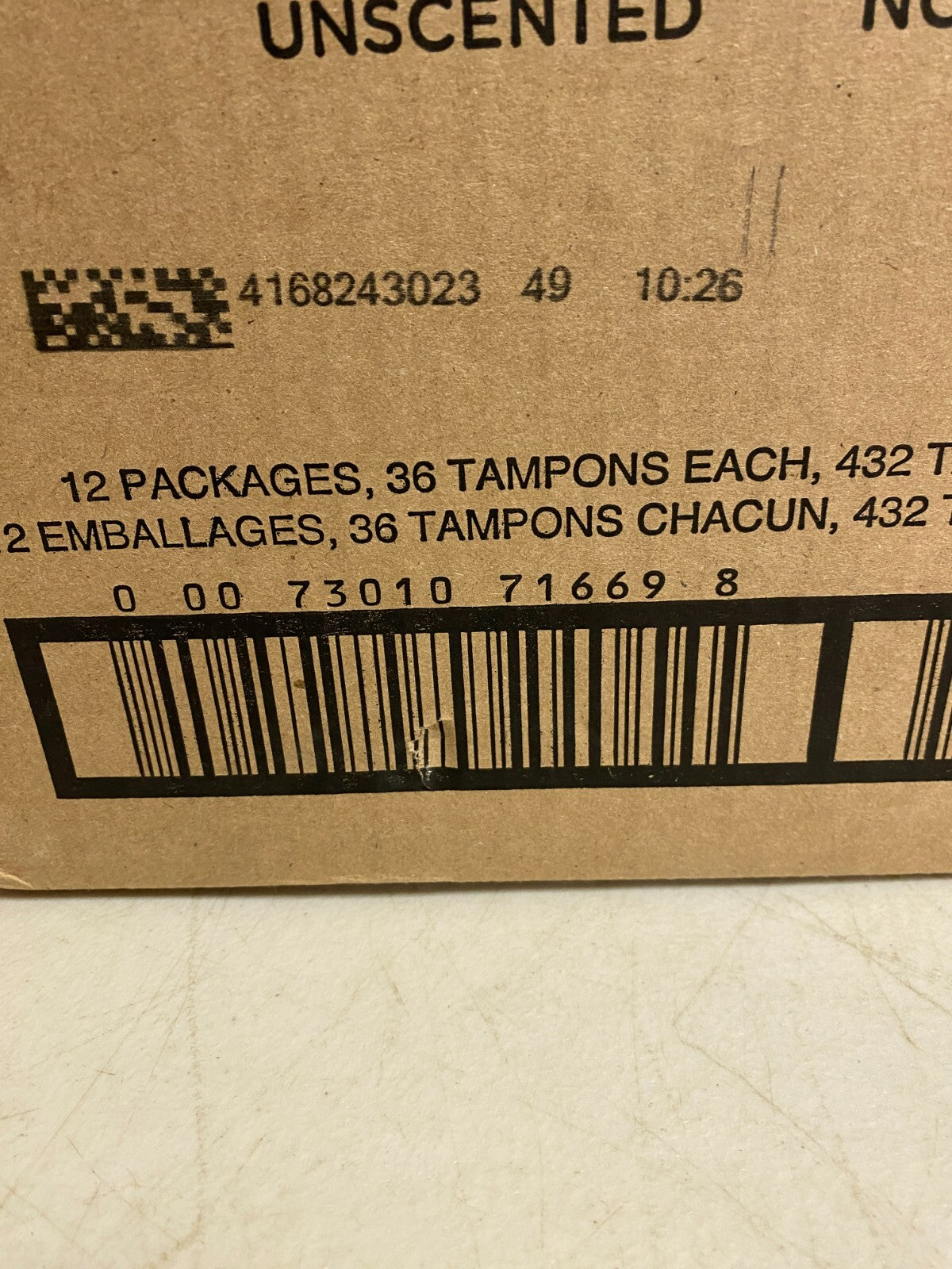 Tampax Pearl Lite's Light Flow Unscented Tampons 12 Packs of 36 (432 Count)