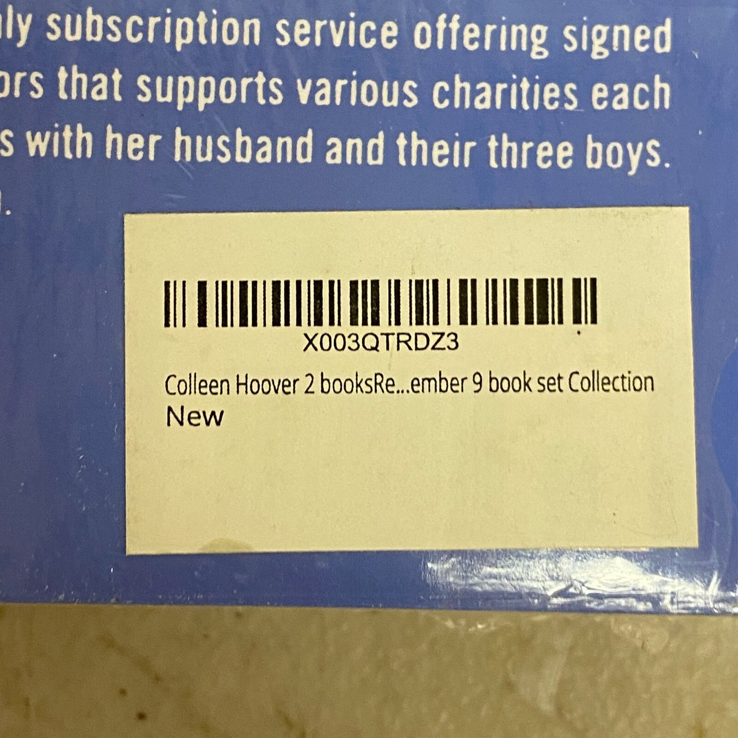 Colleen Hoover 2 Piece Superset Includes "Reminders of Him" + "November 9" Books