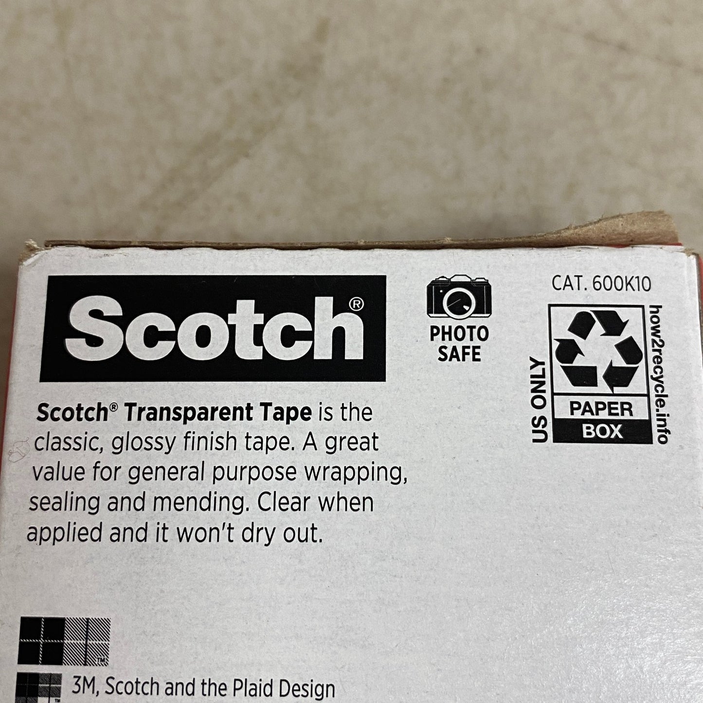 Scotch Transparent Tape 3/4″ × 1,000″ Premium Clear (Glossy) 6 Roll Pack