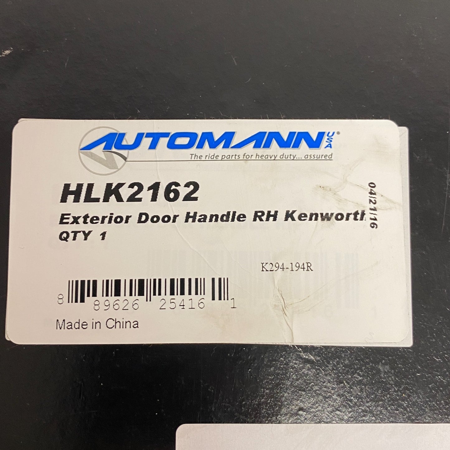 Automann HLK2162 Exterior Door Handle Right Hand Kenworth T600 T800 Series Truck