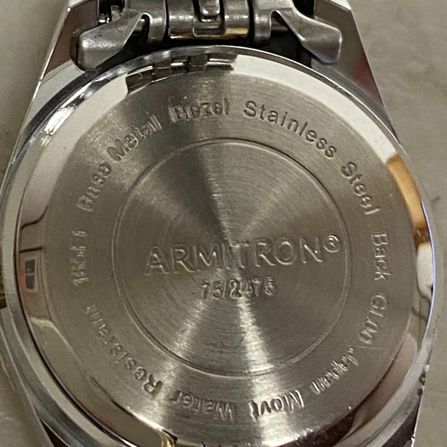 Armitron Women's Day/Date Crystal Accented Dial Metal Bracelet Watch, 75/2475TTB