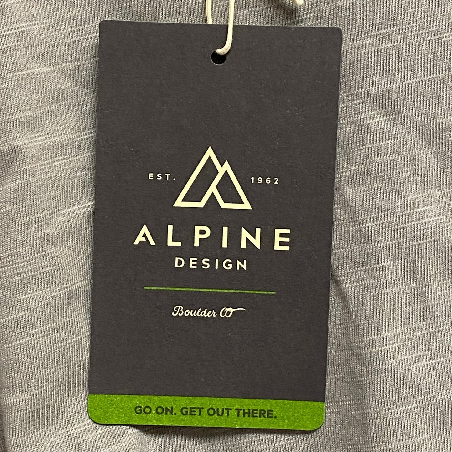 Alpine Design Mens AD M Slub Tee Grey Solid Short Sleeve Crew Neck ADM13104