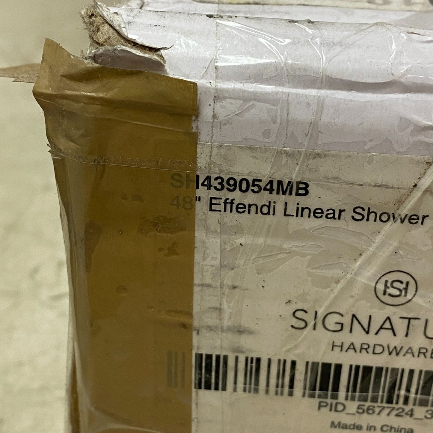 Signature Hardware 48" Effendi Linear Shower Drain - Matte Black