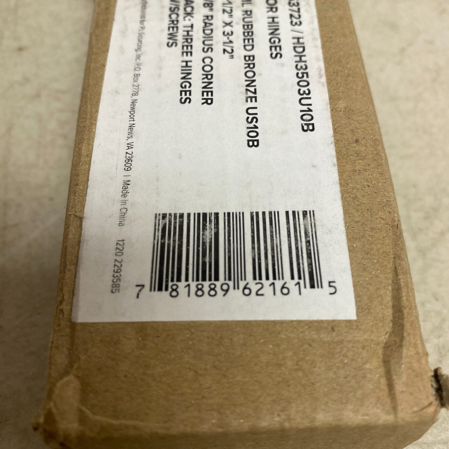 MISENO 3-1/2" X 3-1/2" DOOR HINGES OIL RUBBED BRONZE , MODEL: HDH3503U10B