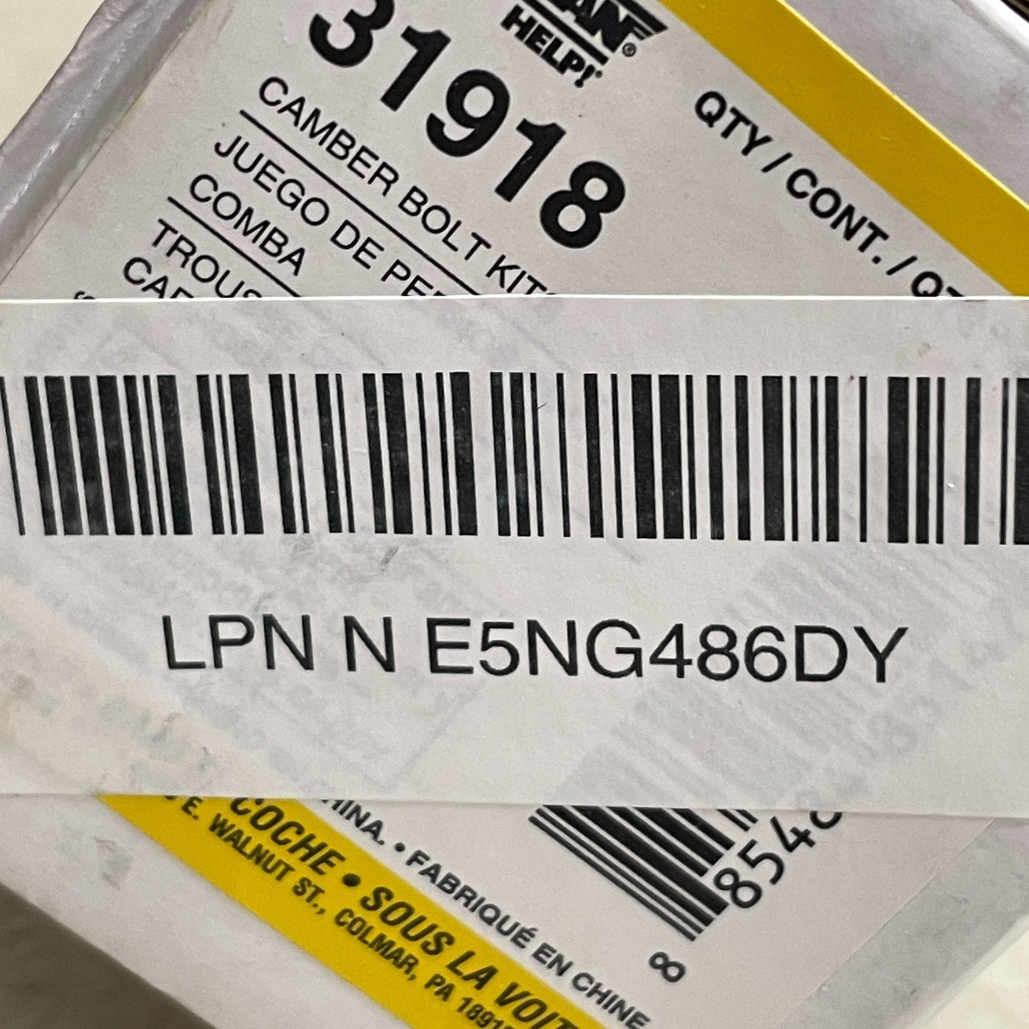 Dorman 31918 Rear Camber Adjustment Bolt Kit Ford Mercury Select Models