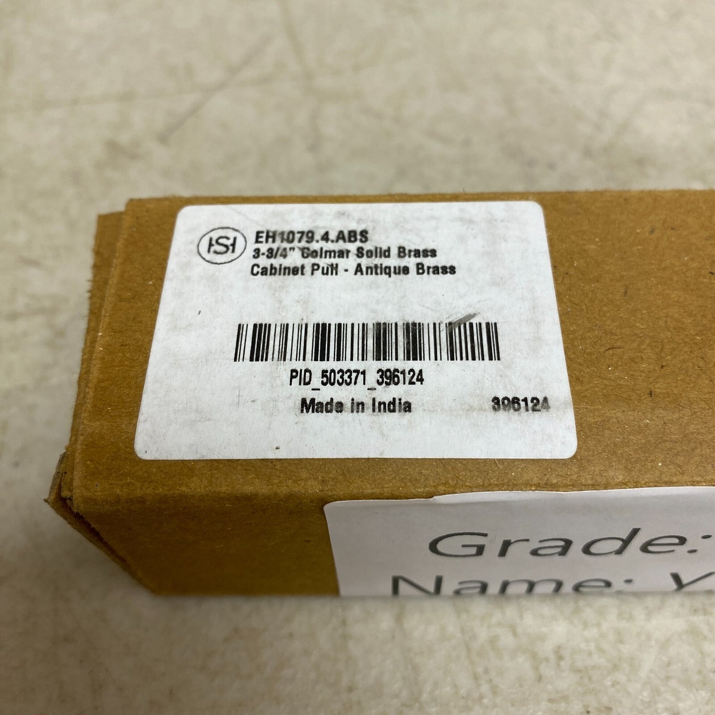 Signature Hardware 3-3/4" Colmar Solid Brass Cabinet Pull - Antique Brass