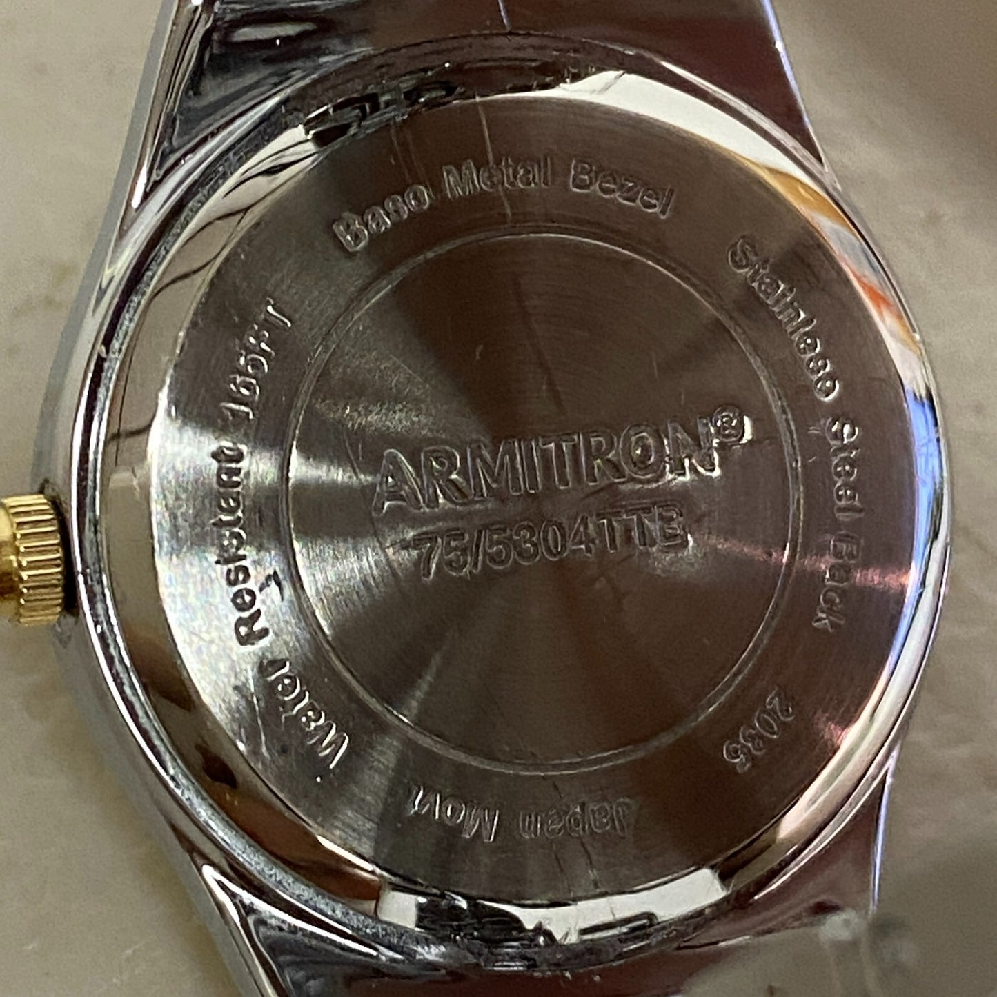 Armitron Women's Easy to Read Dial Bracelet Watch Gold/Silver Band 75/5304TB