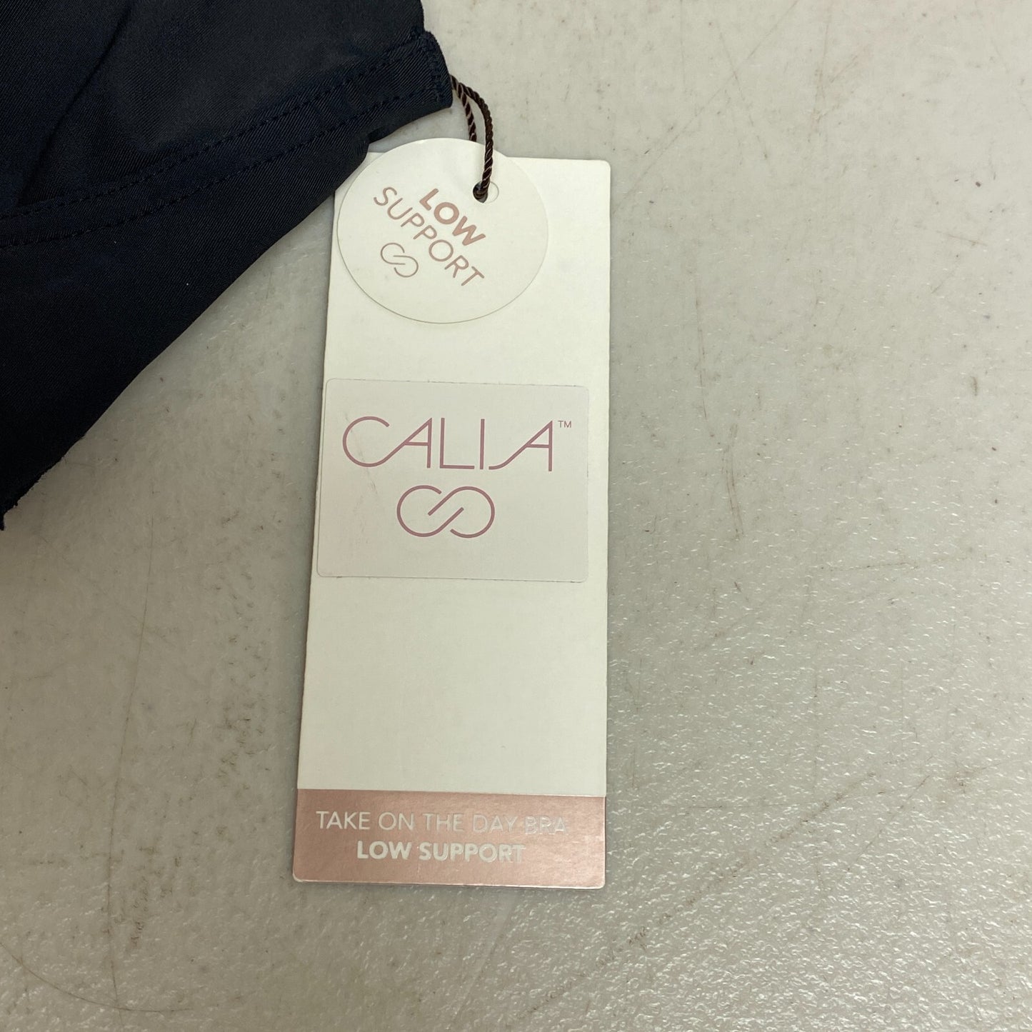 Calia Women Take On The Day Low Support Bra Pure Black WAX17358Z Brand New