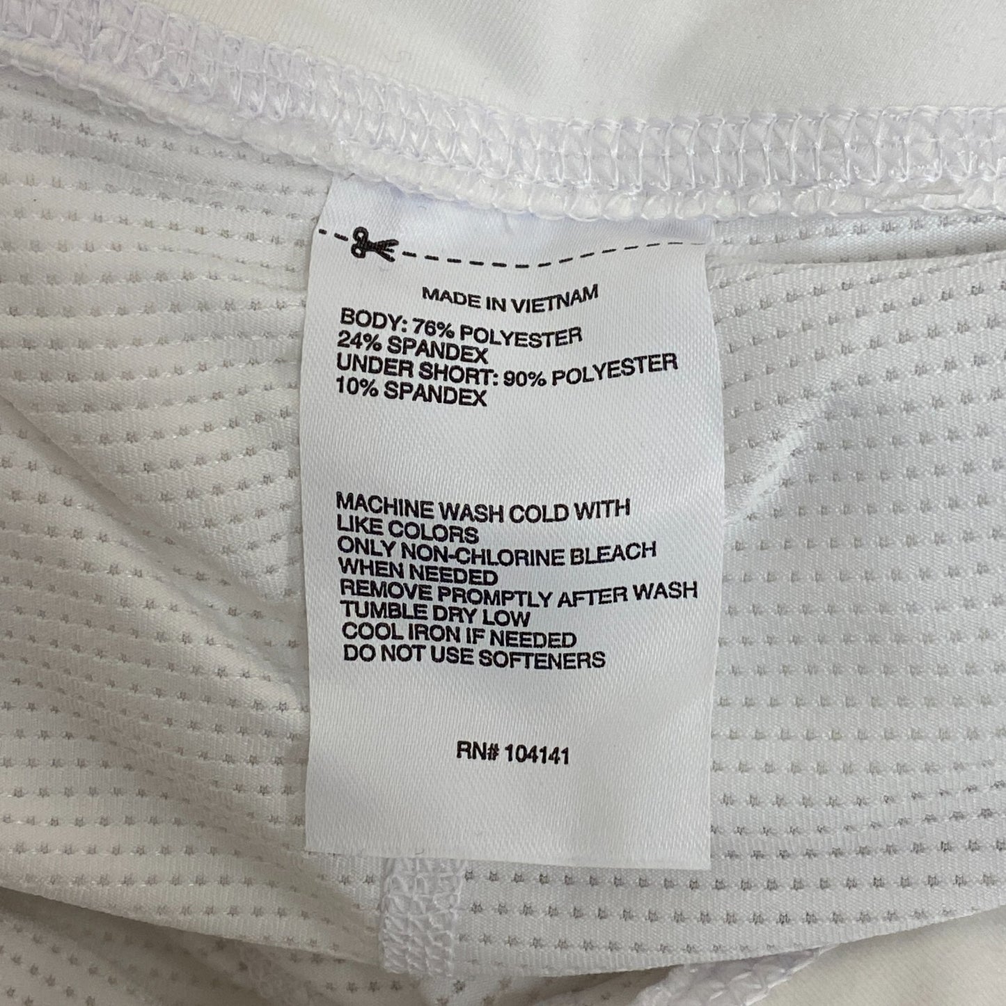 DSG Performance Skort Pure White DAW12325 BRAND NEW