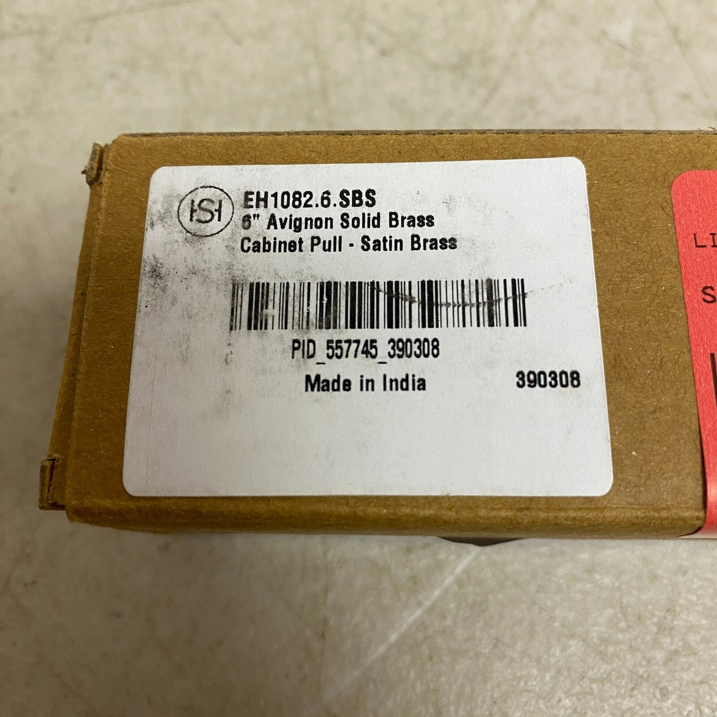 Signature Hardware 6" Avignon Solid Brass Cabinet Pull Satin Brass EH1082.6.SBS