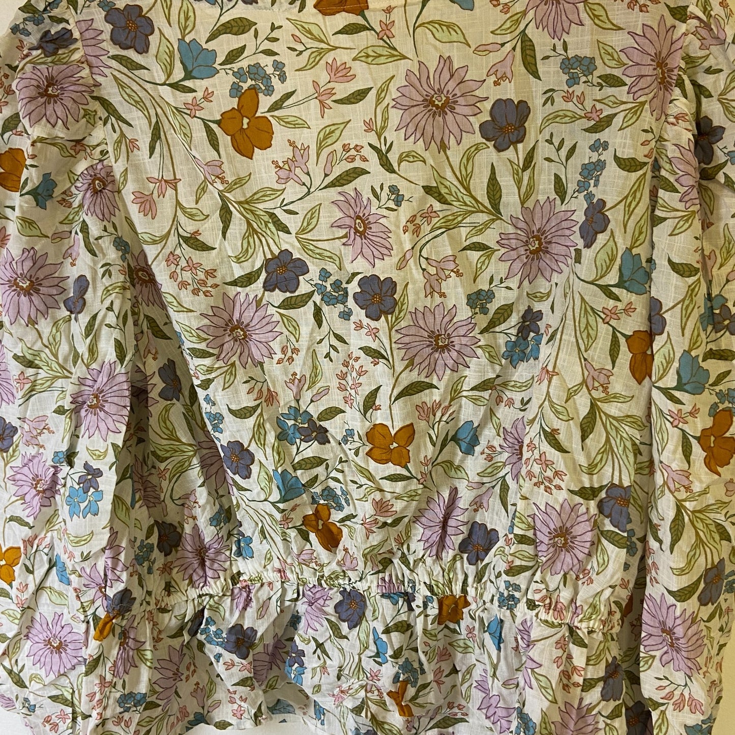 Ana A New Approach Womens Square Neck Long Sleeve Peplum Top Size 0X Color White