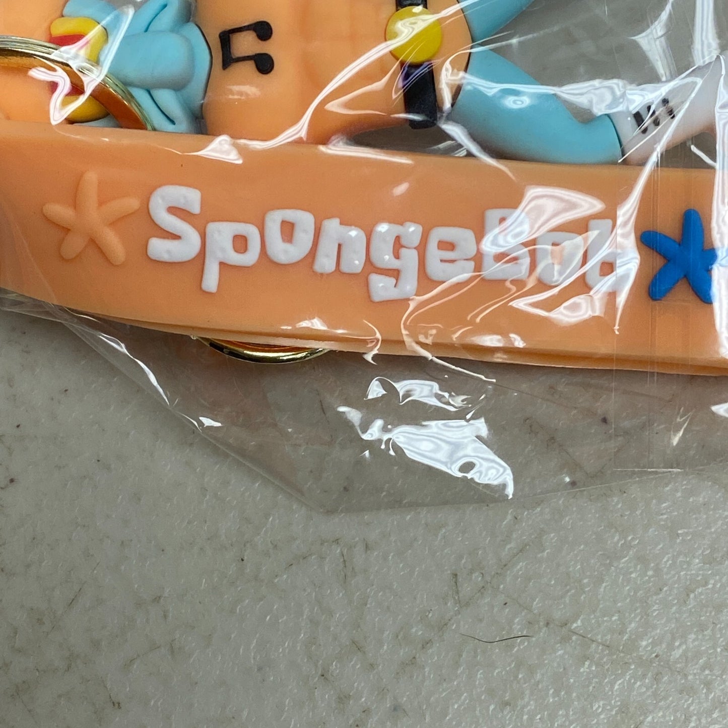 New Assorted Silicone SpongeBob SquarePants Keychain With Squidward Accessory
