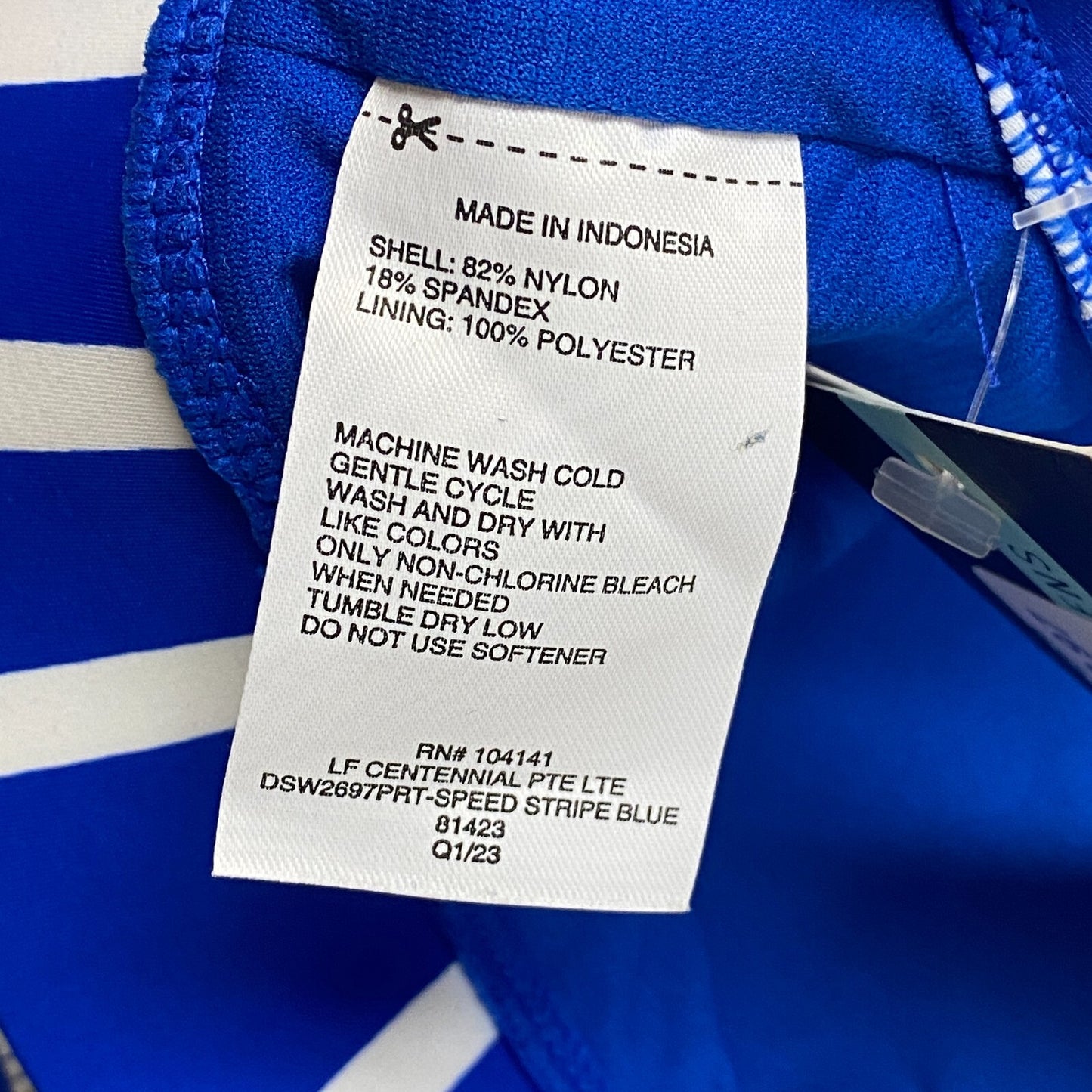 DSG Women's May Top Speed Blue Striped White DSW2697PRT