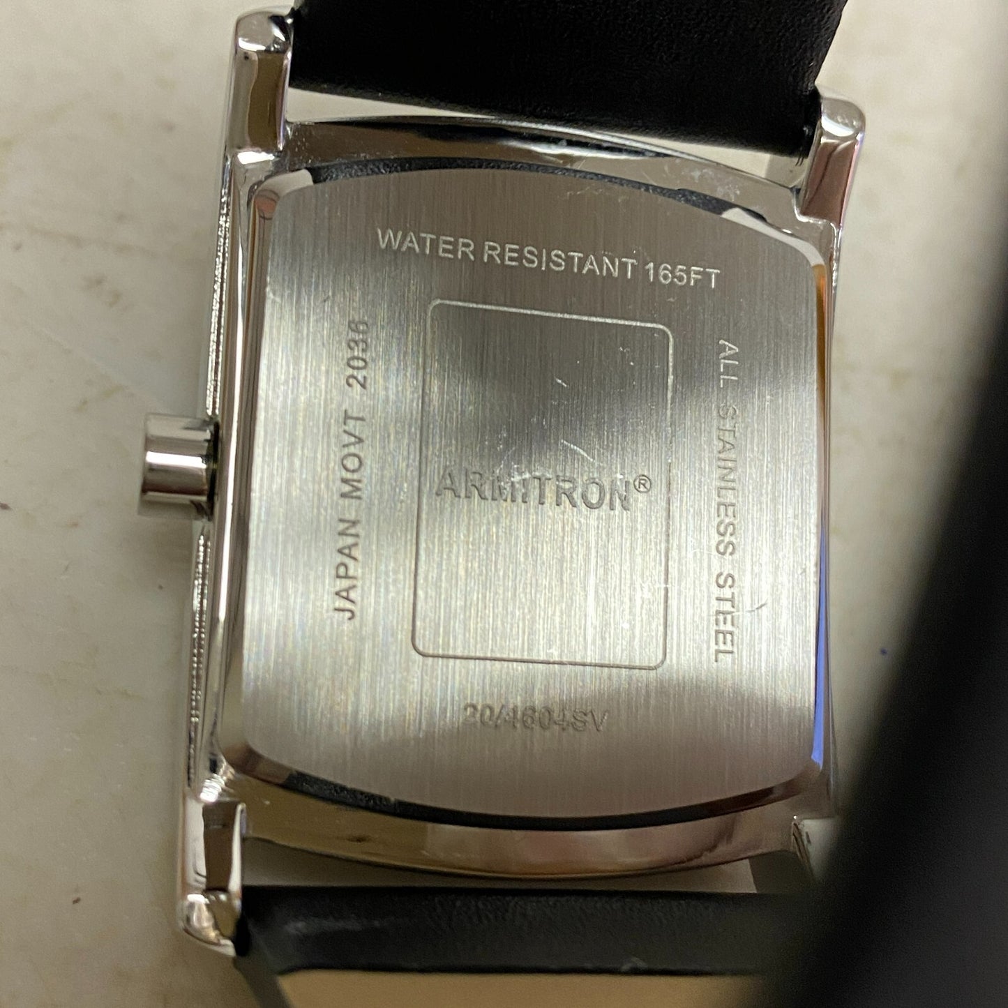 Armitron 20/4604SV Men Tank Swarovski Crystal Acc Dress Quartz Analog Watch H28