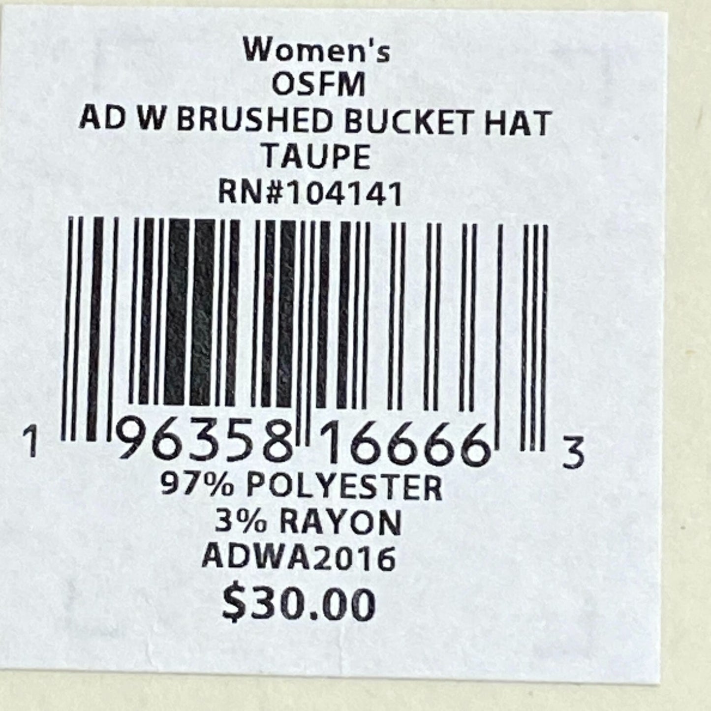 Alpine Design Women's Brushed Bucket Hat One Size Fits most Women Beige ADWA2016