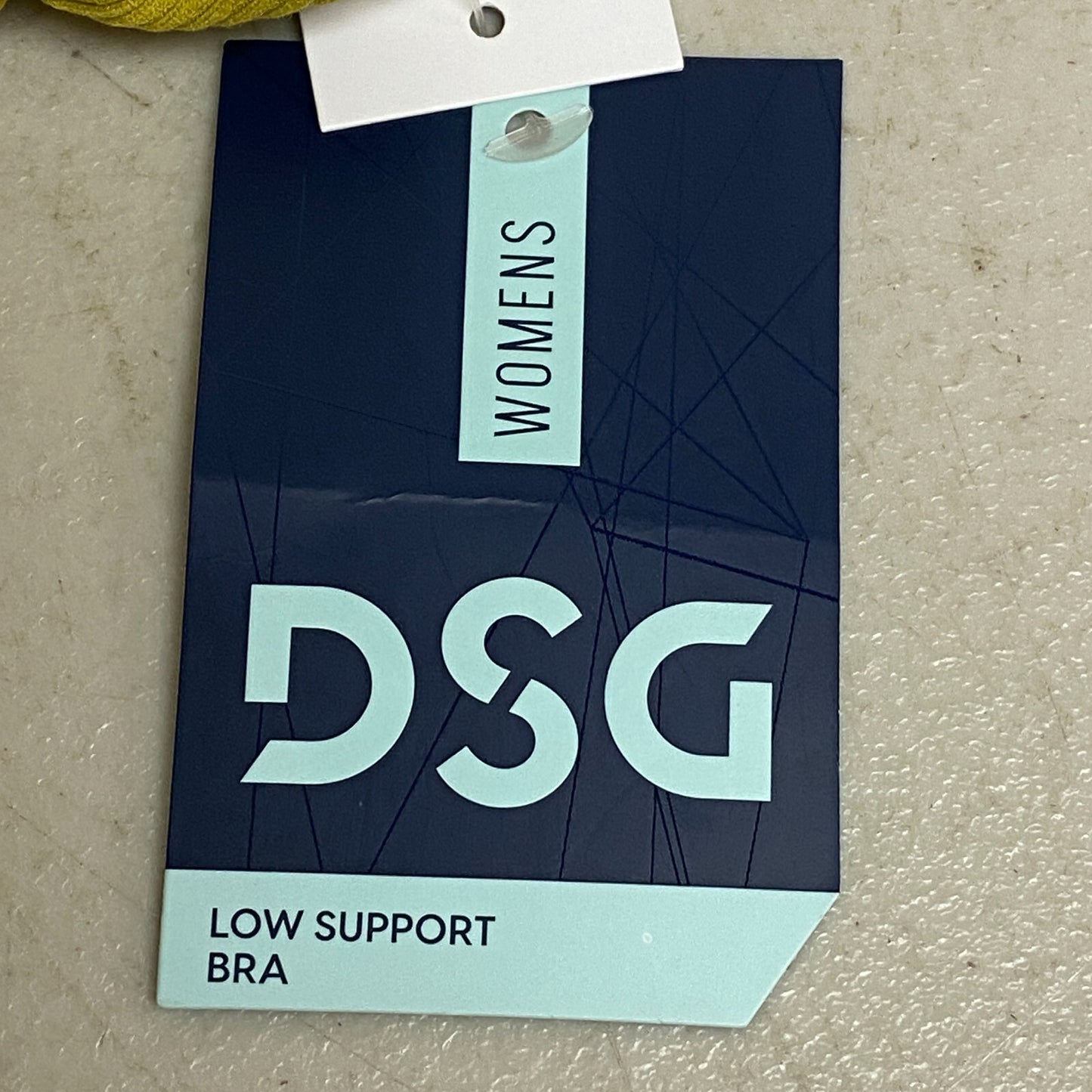 DSG Women's Low Support High neck Brami Swim Top Grounded Yellow DAW12710 New