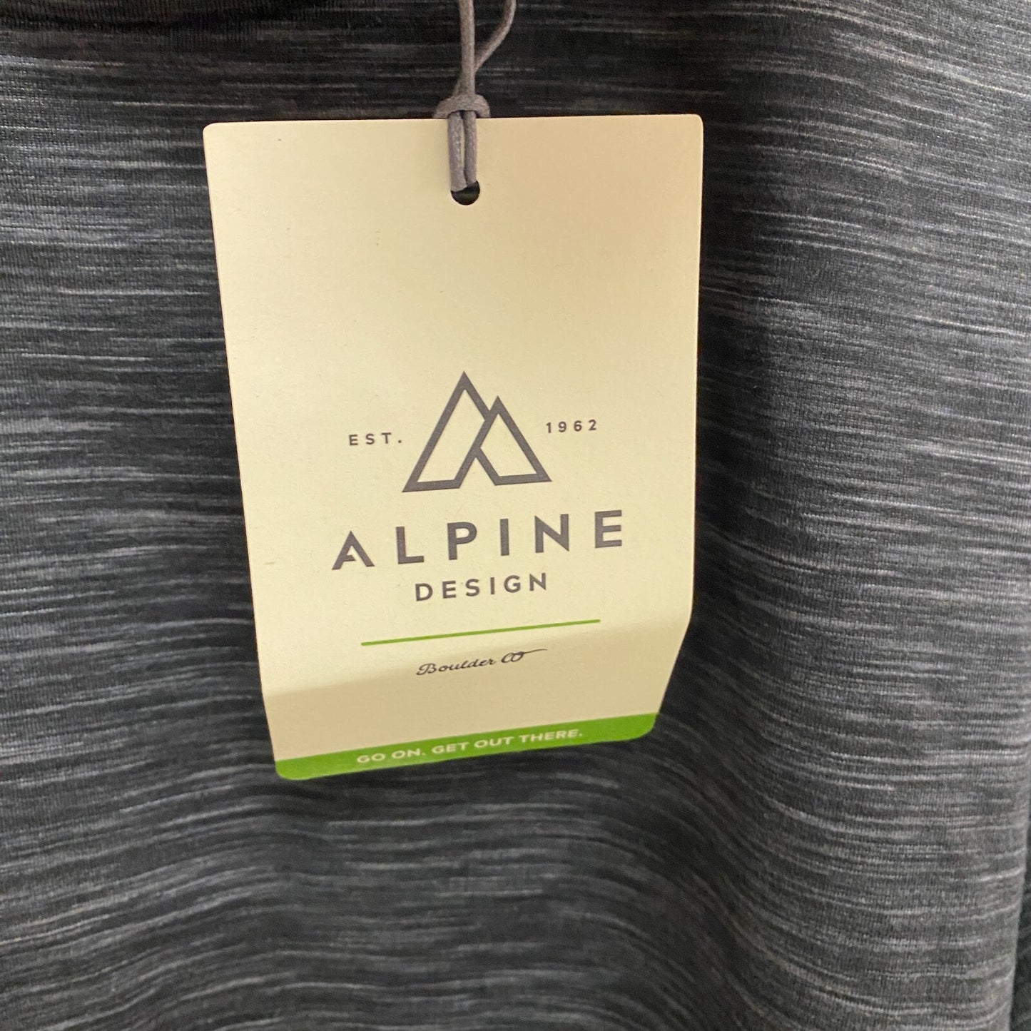 Alpine Design Women's W AD Field Knit Long Sleeve Mock Neck Black Space Dye New!