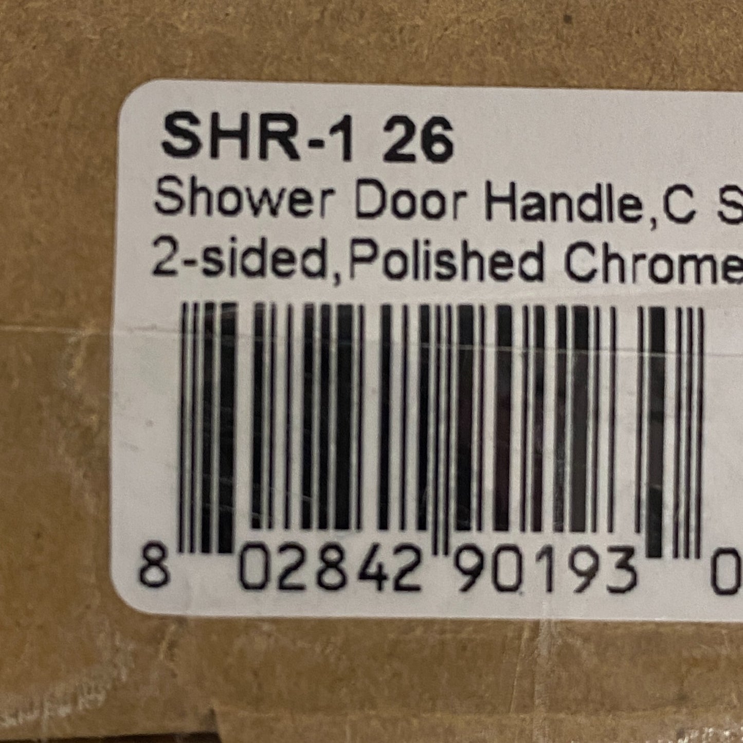 Sure‑Loc C‑Shape Shower Door Handle Polished Chrome SHR‑1 26