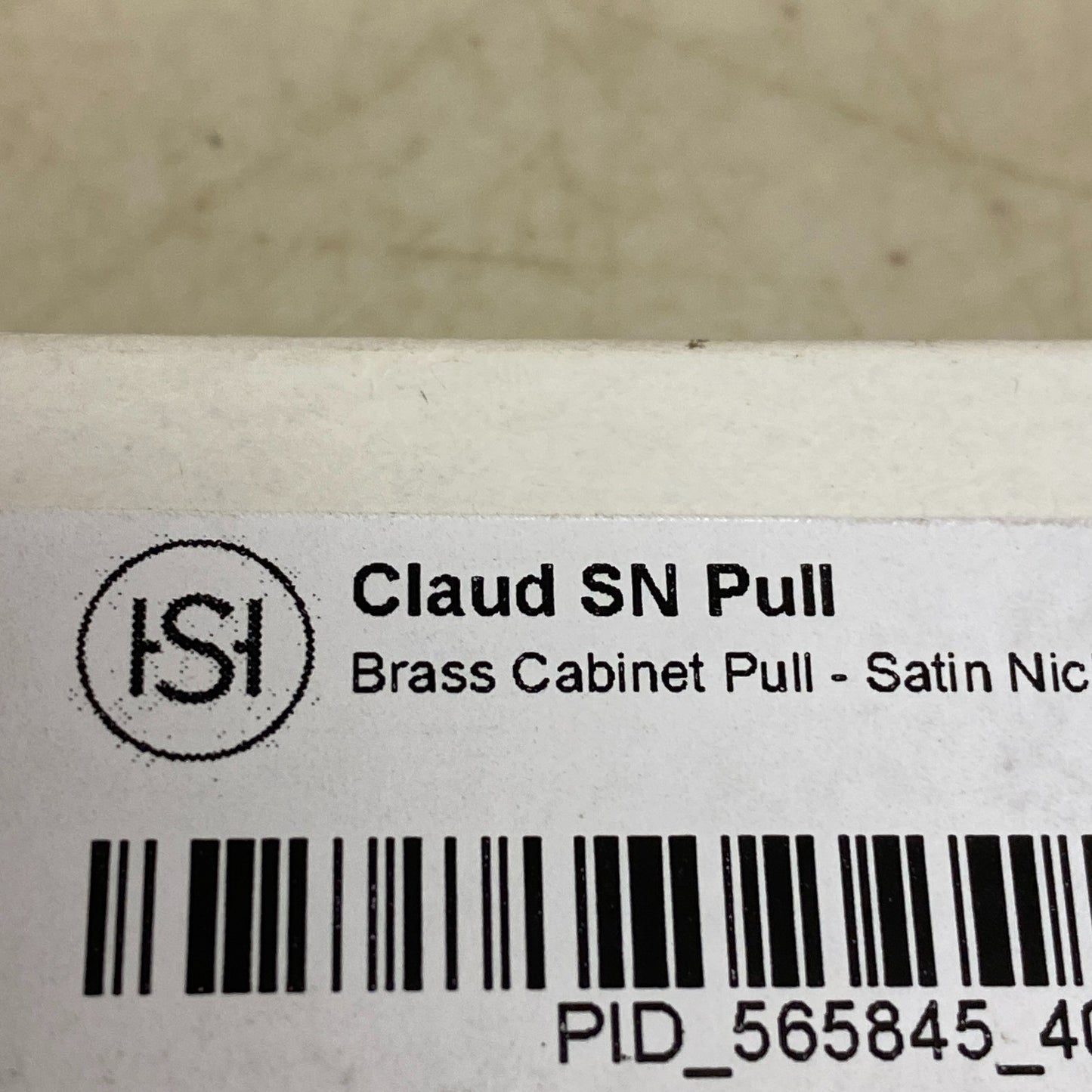 Signature Hardware Brass cabinet pull Satin Nickel Claud SN Pull