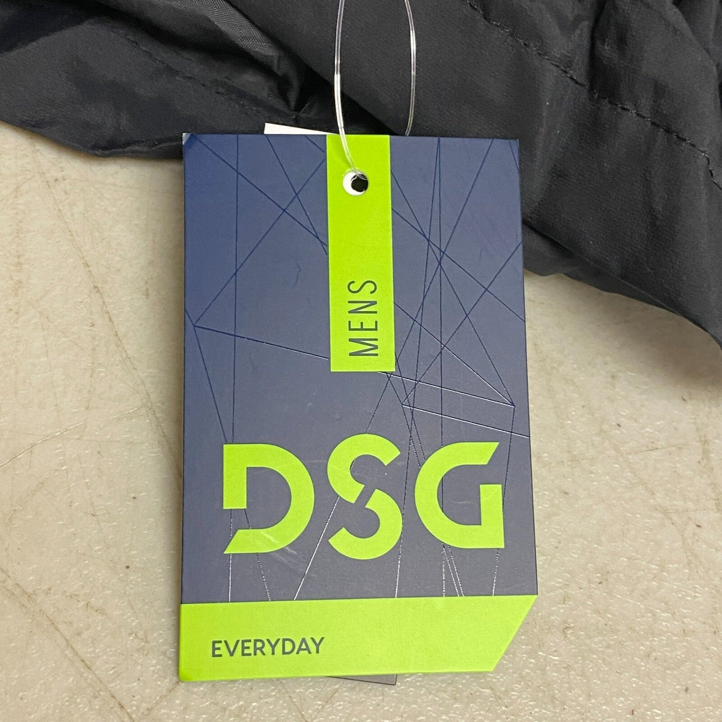 DSG Mens Woven Jacket Pure Black Windbreaker Solid Long Sleeve DAM12602VC