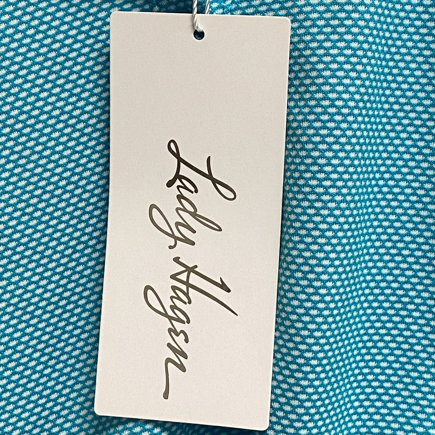Lady Hagen Jacquard Sleeveless Polo Teal Crush Summer Stylish Trendy WGH11500S23