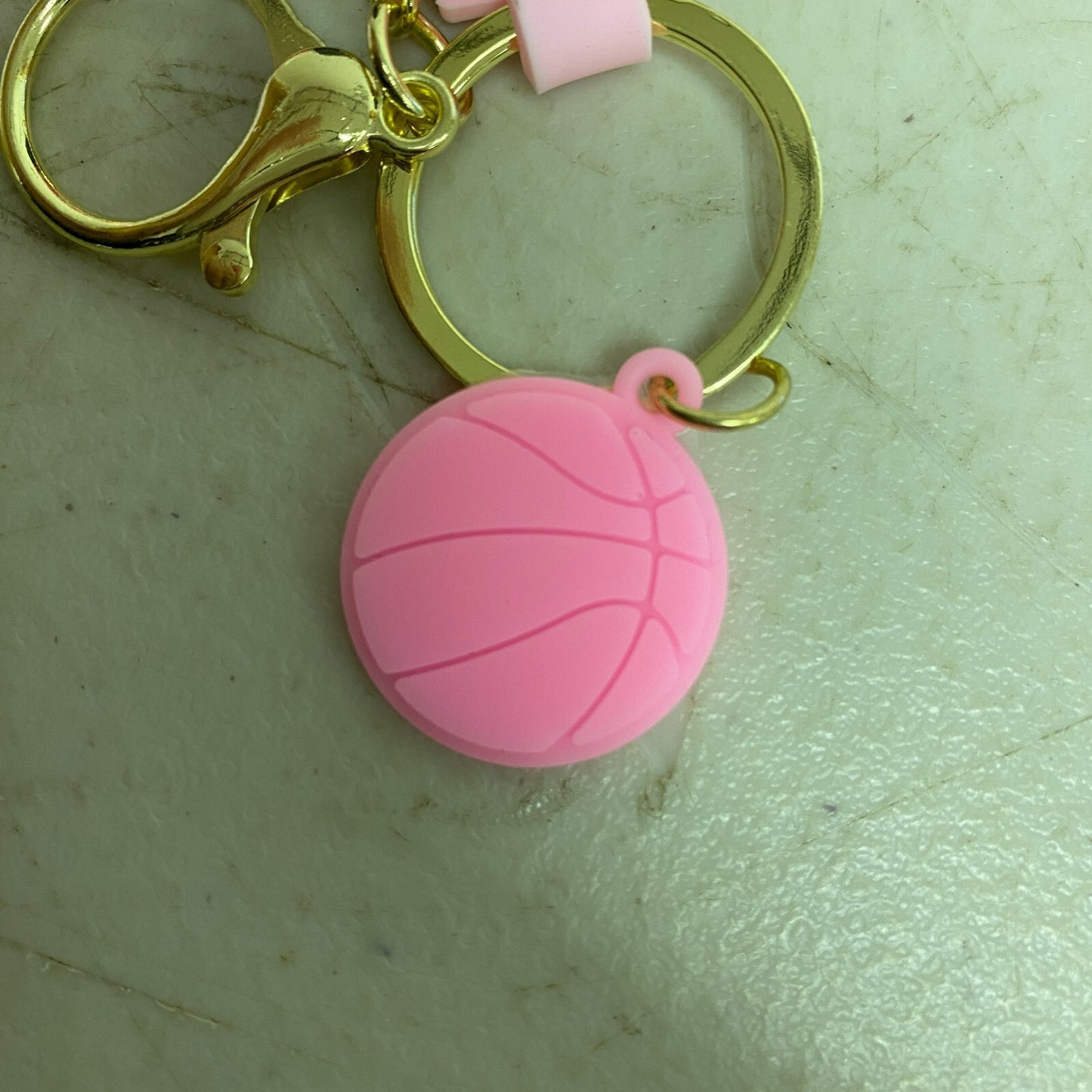 Assorted Silicone Air Jordan 1 Pink and White Keychain Accessory