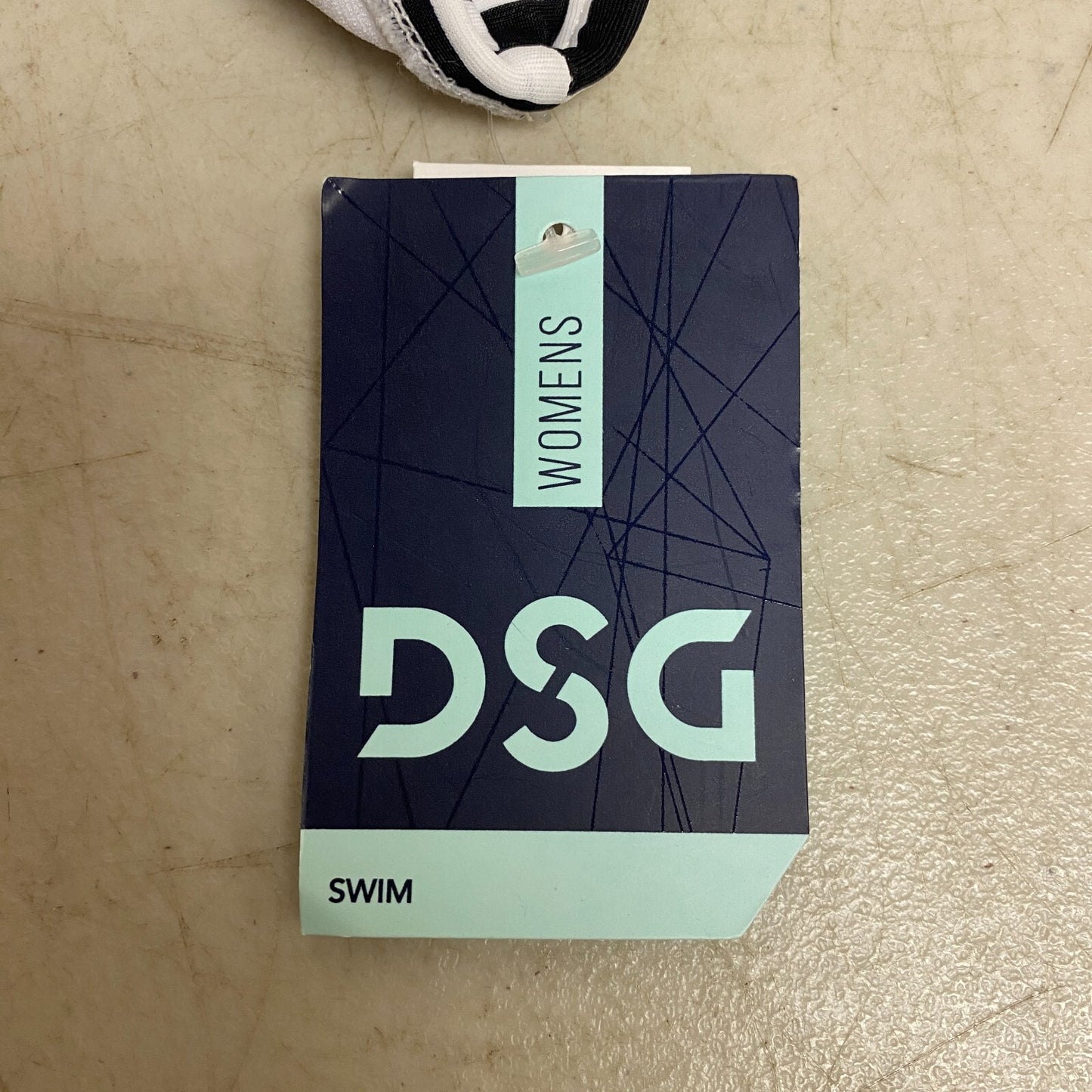 DSG Women's Bandeau Swim Top Even Stripe Black/White DSW2872PRT Brand New