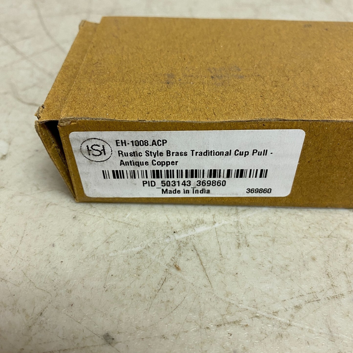 Signature Hardware Rustic Style Brass Traditional Cup Pull - Antique Copper