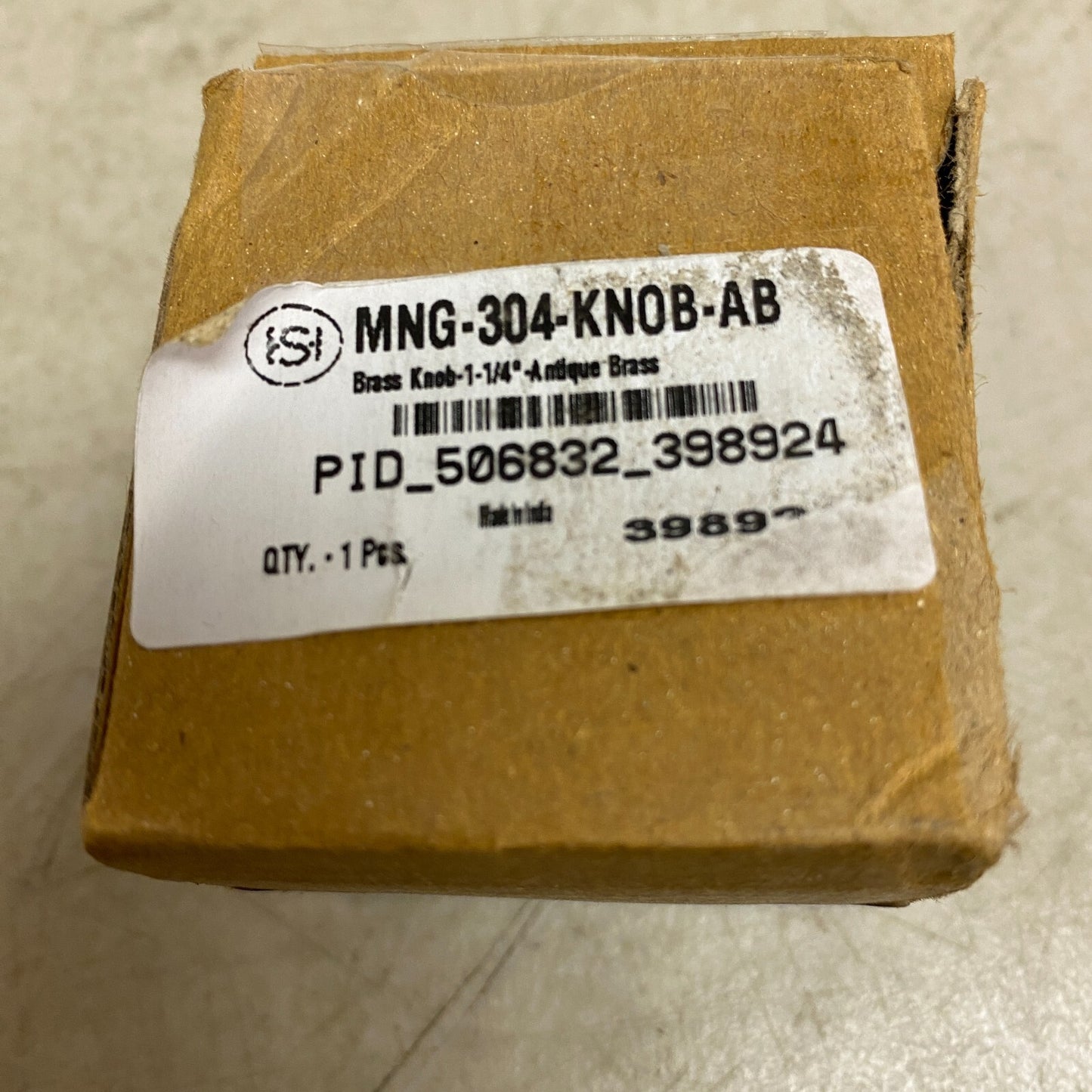 Signature Hardware Brass Knob - 1-1/4'' - Antique Brass , MODEL: MNG-304-KNOB-AB