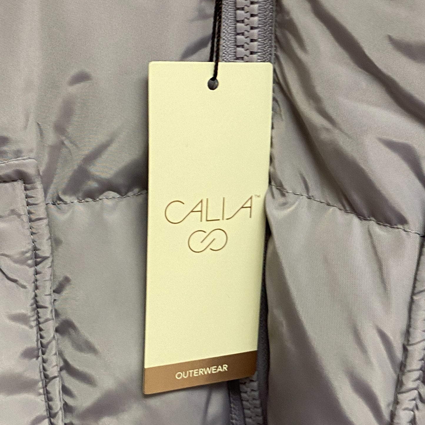 CALIA WOMENS OUTERWEAR LONG LINE SNAP PUFFER JACKET METAL LILLY WAX36033 NEW!