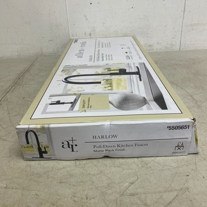 allen+roth Harlow Matte Black Single Handle Deck-mount Handle Commercial 5505651