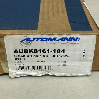 AUTOMANN AUBK8161-184 U-Bolt Kit 7/8"x3"x18.5" Steel 2-Pack Truck Suspension