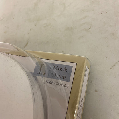 allen + roth Lamp Base White Finish with Natural Textured Wrap Detail 6in x 6in