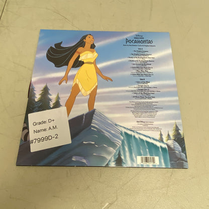 Disney Songs From Pocahontas Orignal Soundtrack vinyl