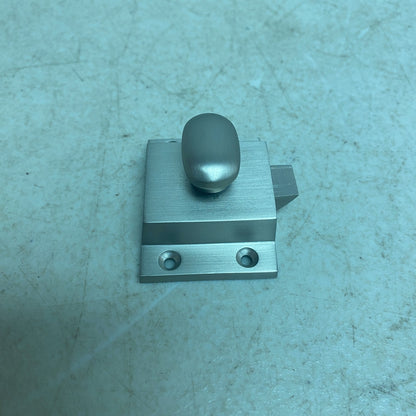 Signature Hardware Pitkin Brass Cabinet Latches with Oval Knob - Brushed Nickel