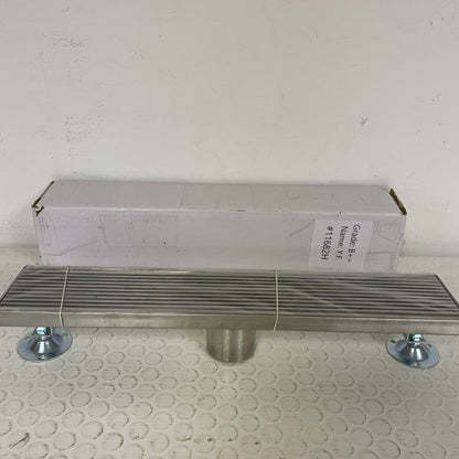 Signature Hardware 18" Carmen Linear Shower Drain - with Drain Flange - Polished