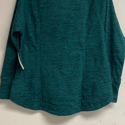 St. John's Bay Woman’s Funnel Neck Long Sleeve Sweatshirt Size PM Color Green