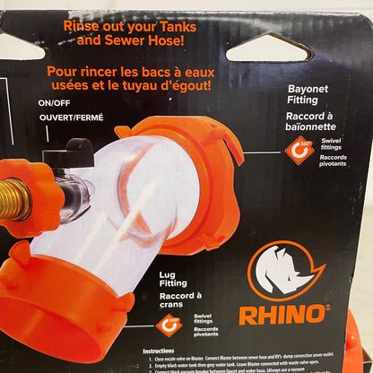 Camco Rhino Blaster RV Tank Rinser 39080 with Backflow Preventer Waste Cleaner