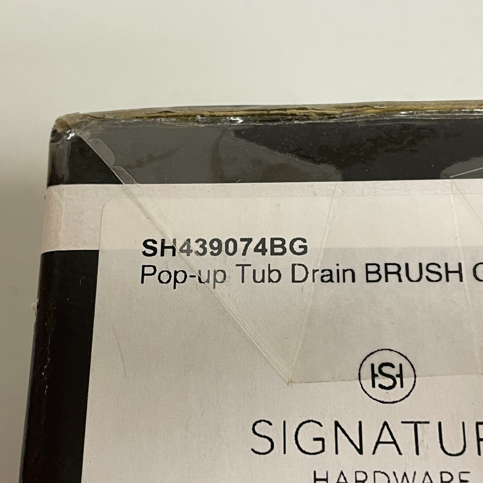 Signature Hardware Pop‑Up Tub Drain Brushed Gold with Overflow SH439074BG