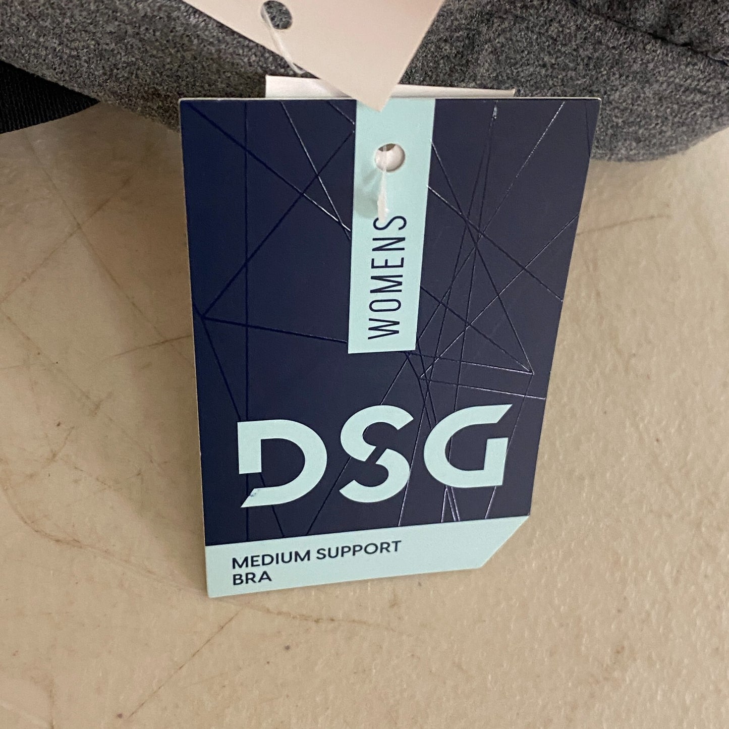 DSG Women's Medium Support Aspire Square Scoop Bra Dark Heather Grey DAW12702H