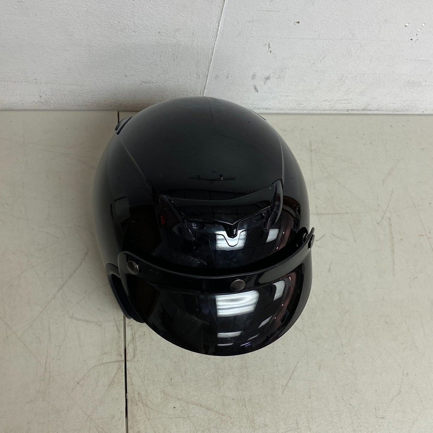 Fulmer 359 Motorcycle Helmet No Face Coverage Size Medium Color Mono Black