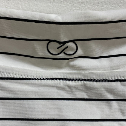 Calia Womens HR Twist Front Bottom Stripe White  Stylish Trendy WSA22401PRT
