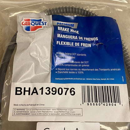 Carquest PREMIUM Brake Hose Assembly Washers Front Left Universal Fit BHA139076