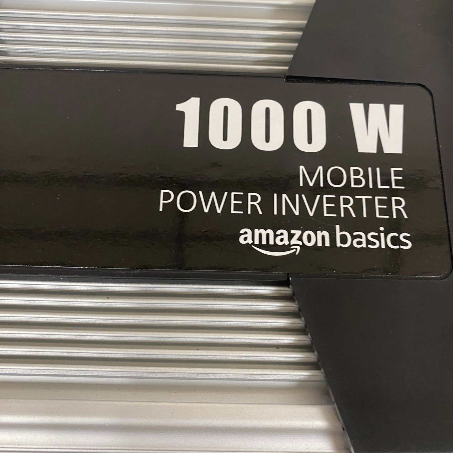 Amazon Basics 1000W Car Power Inverter 12V to 110V AC Converter Grey Compact