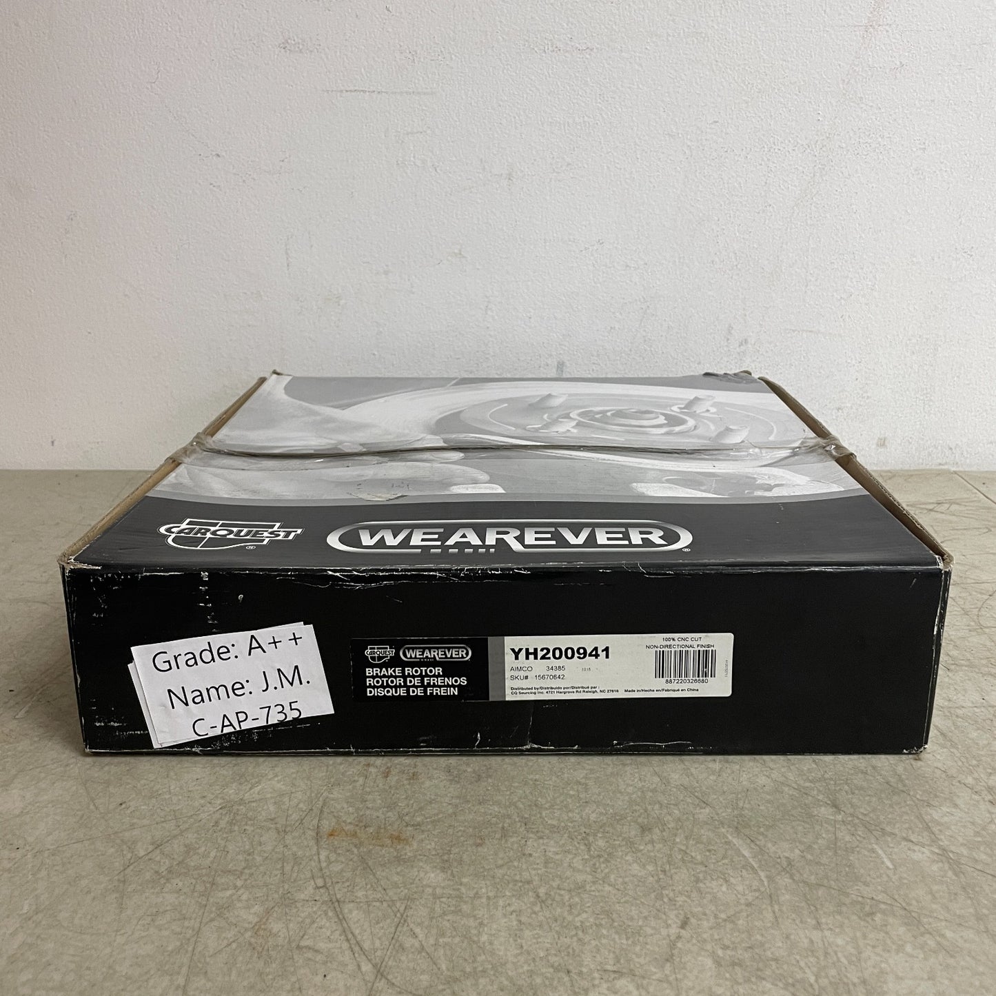 Carquest YH200941 Rear Brake Rotor Disc for BMW 750i 750Li 760Li 2005-2008