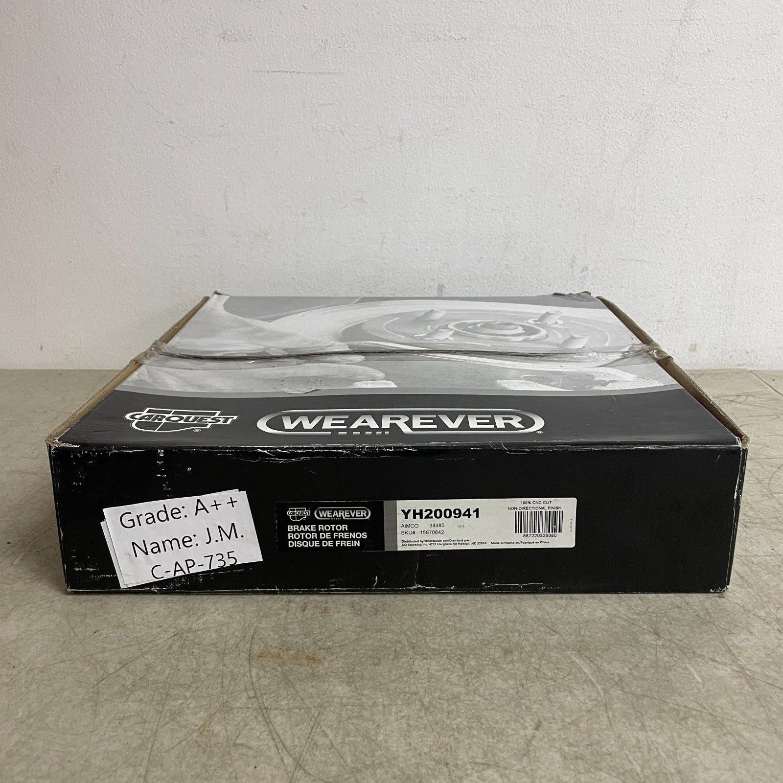 Carquest YH200941 Rear Brake Rotor Disc for BMW 750i 750Li 760Li 2005-2008